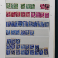 Collection timbres de France 1945-1959 neufs et oblitérés en un album.