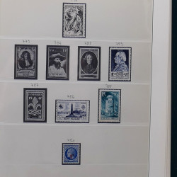 Collection timbres de France 1945-1959 neufs et oblitérés en un album.