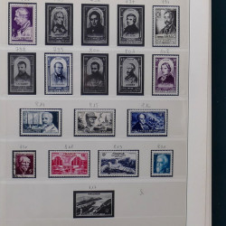 Collection timbres de France 1945-1959 neufs et oblitérés en un album.