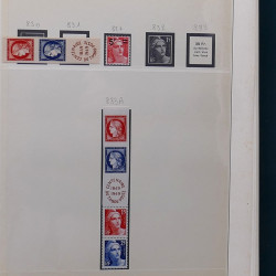 Collection timbres de France 1945-1959 neufs et oblitérés en un album.