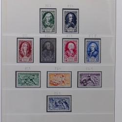 Collection timbres de France 1945-1959 neufs et oblitérés en un album.