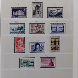 Collection timbres de France 1945-1959 neufs et oblitérés en un album.