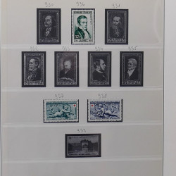 Collection timbres de France 1945-1959 neufs et oblitérés en un album.
