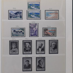 Collection timbres de France 1945-1959 neufs et oblitérés en un album.