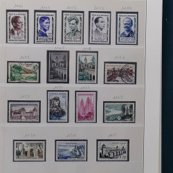 Collection timbres de France 1945-1959 neufs et oblitérés en un album.