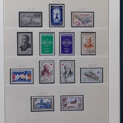 Collection timbres de France 1945-1959 neufs et oblitérés en un album.