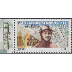 Timbre poste aérienne N°74a Henri Péquet neuf**.