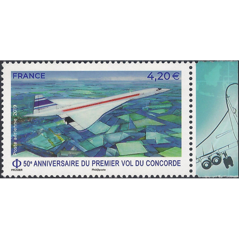 Timbre poste aérienne N°83a Concorde neuf**.