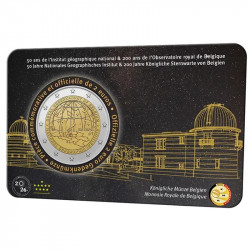 2 euros commémorative Belgique 2026 BU Observatoire - version française.