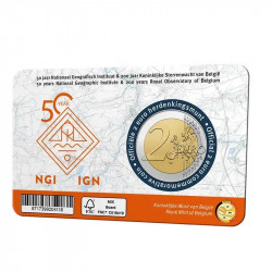 2 euros commémorative Belgique 2026 BU Observatoire - version française.