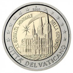 2 euros commémorative Vatican 2005 - Journée mondiale de la jeunesse en coffret BU.