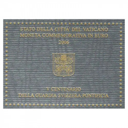 2 euros commémorative Vatican 2006 - Gardes Suisse en coffret BU.