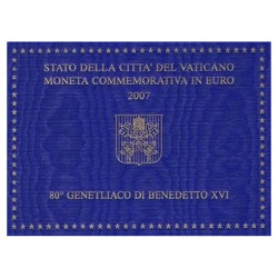 2 euros commémorative Vatican 2007 - Pape Benoit XVI en coffret BU.