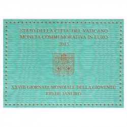 2 euros commémorative Vatican 2013 - GMG à Rio de Janeiro en coffret BU.