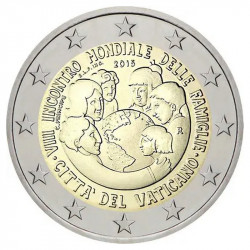 2 euros commémorative Vatican 2015 - Rencontre mondiale des familles en coffret BU.