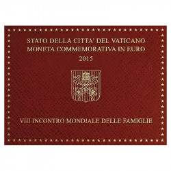 2 euros commémorative Vatican 2015 - Rencontre mondiale des familles en coffret BU.
