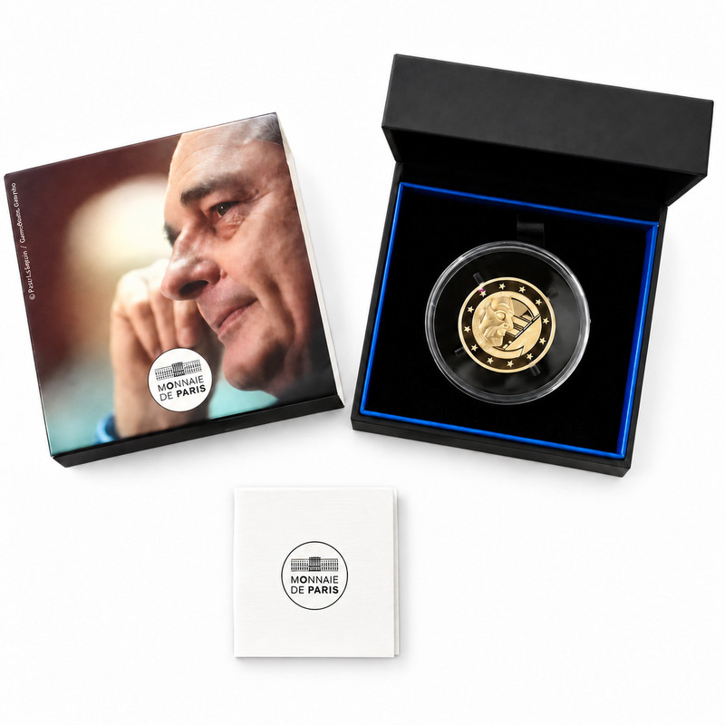 2 euros commémorative France 2022 - Jacques Chirac en coffret BE.
