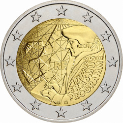 2 euros commémorative France 2022 - Erasmus en coffret BE.