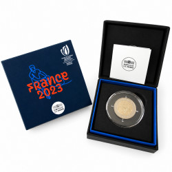 2 euros commémorative France 2023 - Coupe du monde de Rugby en coffret BE.