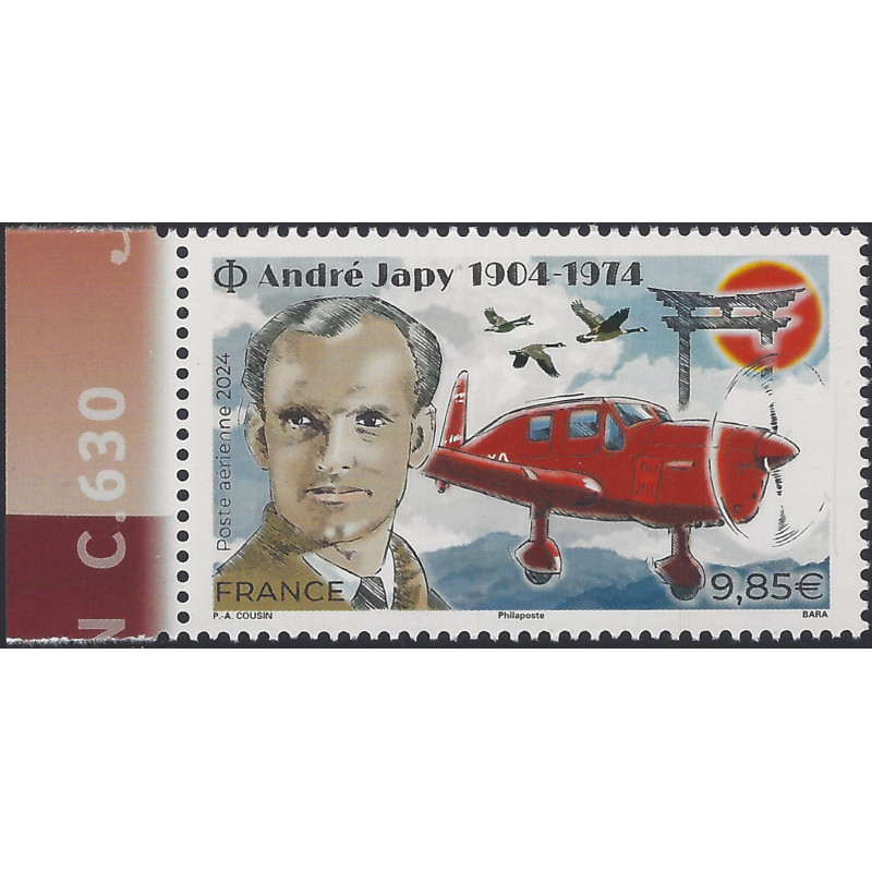 Timbre poste aérienne N°97a André Japy neuf**.