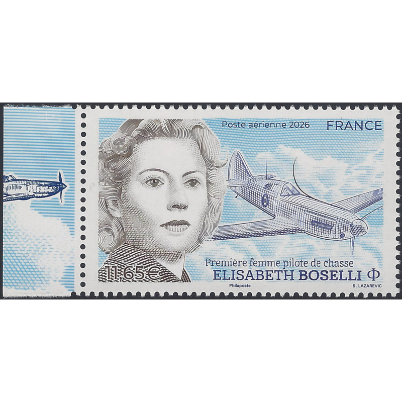 Timbre poste aérienne N°102a Elisabeth Boselli neuf**.