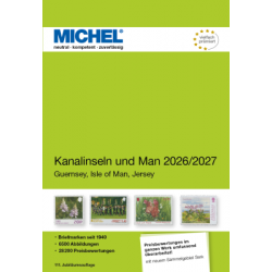 Catalogue de cotation Michel timbres des Îles Anglo-Normandes et Man 2026-2027.