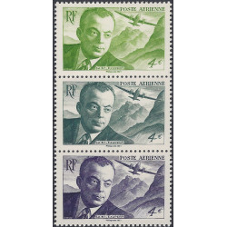 Timbres poste aérienne N°86-88 Saint-Exupéry série neuf**.