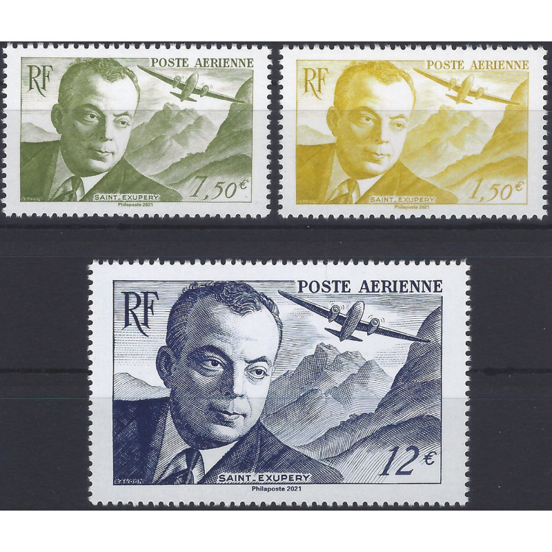 Timbres poste aérienne N°89-91 Saint-Exupéry série neuf**.