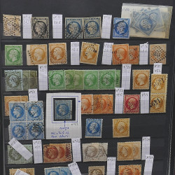 Lot de timbres de France 1849-1903 neufs et oblitérés en un album.