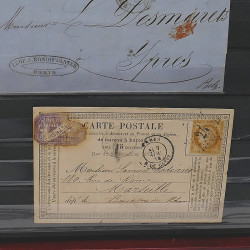 Lot de timbres de France 1849-1903 neufs et oblitérés en un album.