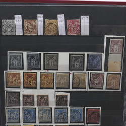 Lot de timbres de France 1849-1903 neufs et oblitérés en un album.