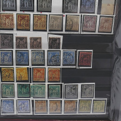 Lot de timbres de France 1849-1903 neufs et oblitérés en un album.
