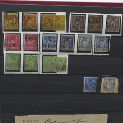 Lot de timbres de France 1849-1903 neufs et oblitérés en un album.