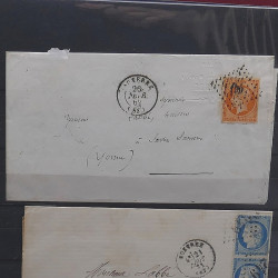 Lot de timbres de France 1849-1903 neufs et oblitérés en un album.