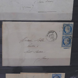 Lot de timbres de France 1849-1903 neufs et oblitérés en un album.