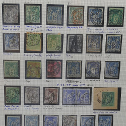 Lot de timbres de France 1849-1903 neufs et oblitérés en un album.