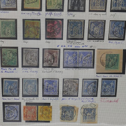 Lot de timbres de France 1849-1903 neufs et oblitérés en un album.