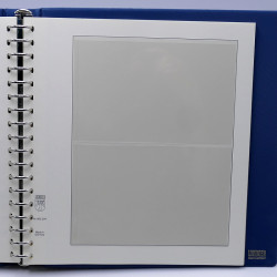 Reliure Lindner garnie de 10 feuilles neutres pour feuillets, affiches.