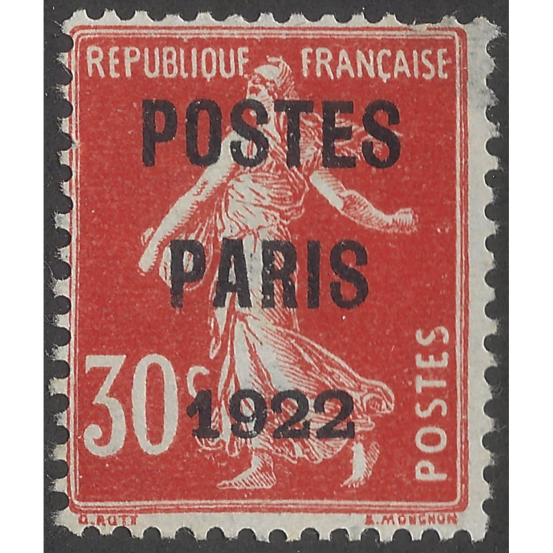 Timbre préoblitéré de France type Semeuse N°32 neuf(*).