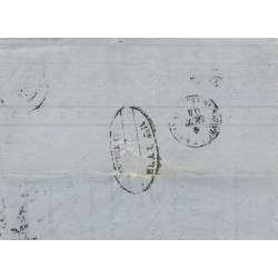 Empire timbre de France N°24a oblitéré GC 249 sur pli pour Saint sauveur Yonne 1864.