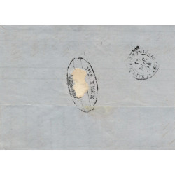 Empire timbre de France N°24 oblitéré GC 249 sur pli pour Saint sauveur Yonne 1864.