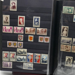 Lot de timbres de France 1860-1989 neufs et oblitérés en 3 albums.