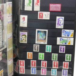 Lot de timbres de France 1860-1989 neufs et oblitérés en 3 albums.