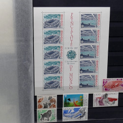 Lot de timbres de Monaco 1971-2004 neufs en 2 albums.