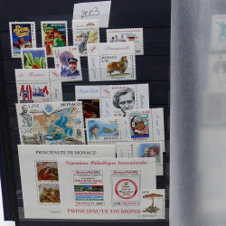 Lot de timbres de Monaco 1971-2004 neufs en 2 albums.