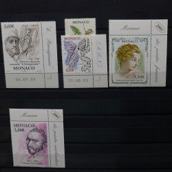 Lot de timbres de Monaco 1971-2004 neufs en 2 albums.
