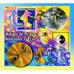 Bloc C.N.E.P. N°35 Adieu le Franc bonjour Euro neuf**.