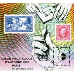 Bloc C.N.E.P. N°44 Paris Art du timbre gravé 2005 neuf**.