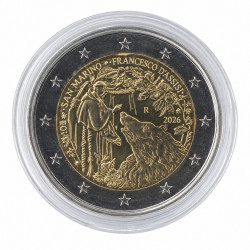 2 euros commémorative Saint Marin 2026 - Saint François d’Assise en coffret BU.
