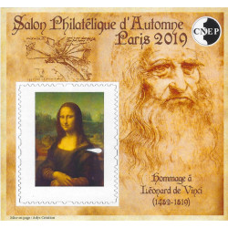 Bloc C.N.E.P. N°82a Leonard de Vinci 2019 non dentelé.